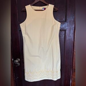 Pastel Yellow sleeveless Tommy Hilfiger shift dress size 14
